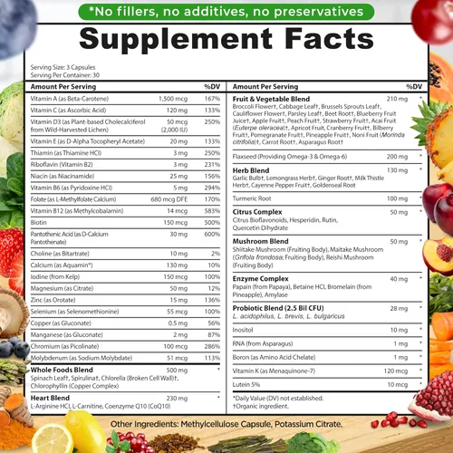 Miniatura 4 de Paquete de apoyo para el sistema inmunológico: quercetina con bromelina + vitamina C liposomal 1100 mg gel líquido + multivitamínico integral sin