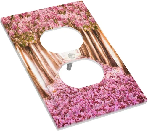 Miniatura 3 de Romántico Árbol de Cerezo Rosa con Flores Bosque Naturaleza Placa de Pared de Interruptor de Receptáculo Dúplex de 1 Vía Jumbo Cubiertas de Toma