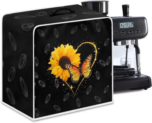 Miniatura 16 de Cubiertas para máquina de café con mango superior, resistentes a las manchas, para mezclador, compatible con la mayoría de cafeteras