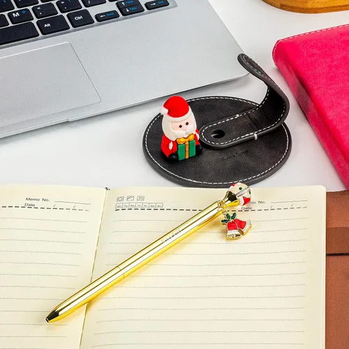 Miniatura 3 de Soporte de escritorio de cuero para bolígrafo y bolígrafo de escritorio, bolígrafos de regalo de escritura divertidos, decoración de fiesta escolar
