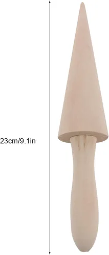 Miniatura 2 de Molde de rodillo de pizzela, cono de madera gofres helado cono pizza pastelería herramienta de moldeo