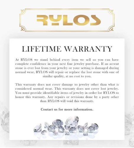 Miniatura 6 de Rylos Collares para mujer collar de plata 925 diseño clásico piedras preciosas y diamantes auténticos con cadena de 18 pulgadas piedra natal de 0354