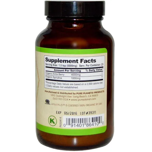 Miniatura 2 de PURE PLANET Polvo orgánico Amla-C Plus, 114 GR