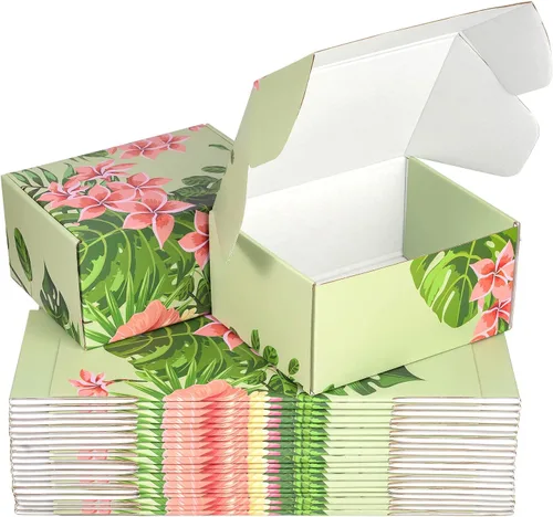 Miniatura 9 de Bow - Cajas de envío rosadas, paquete de 25, cajas de regalo de 4 x 4 x 2 pulgadas, cajas de envío pequeñas de cartón corrugado para pequeñas