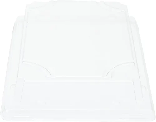 Miniatura 10 de Restaurantware Solo tapas: tapas de plástico Foil Lux para bandeja mediana de sushi 100 tapas rectangulares para platos de bagazo - Bandejas se