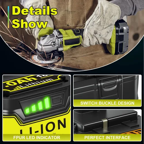 Miniatura 3 de P108 - Paquete de 2 baterías de repuesto de 7.0Ah 18V para Ryobi de 18 V, batería de litio, compatible con batería Ryobi de 18 V, P102, P103, P104