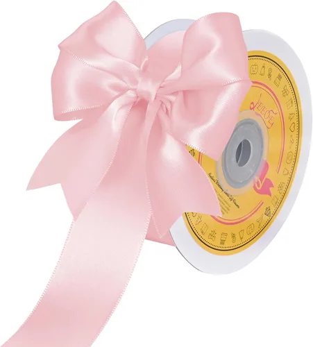 Miniatura 51 de Cinta de satén blanca antigua de doble cara de 1-1/2 pulgadas x 50 yardas, cinta de poliéster para envolver regalos, día de San Valentín, bodas
