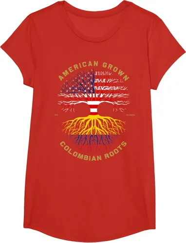 Miniatura 38 de Camiseta de regalo con la bandera de Estados Unidos con árbol de raíces colombianas