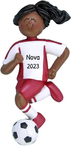 Miniatura 19 de Adornos de fútbol 3D para niña para árbol de Navidad, adorno de fútbol personalizado 2025, adornos de Navidad personalizados para niños, regalos