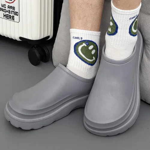 Miniatura 2 de Harssidanzar Zuecos para hombre, zapatos de chef para hombre, zapatos de jardín, zapatos de trabajo sin cordones para servicio de alimentos, jardín