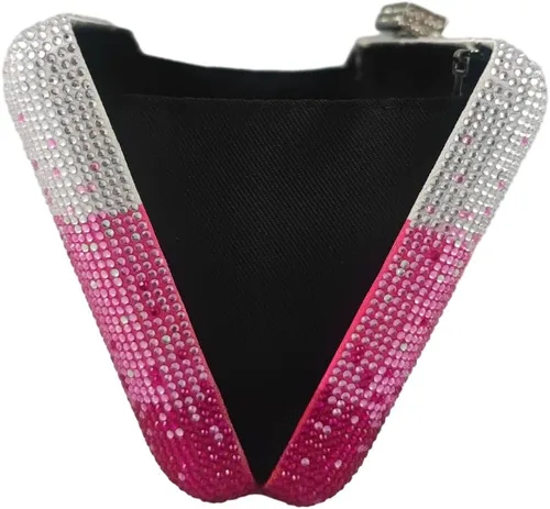 Miniatura 8 de Boutique De FGG Elegantes bolsos de noche de cristal para mujer, caja de fiesta formal, embrague, boda, diamantes de imitación, bolso de novia