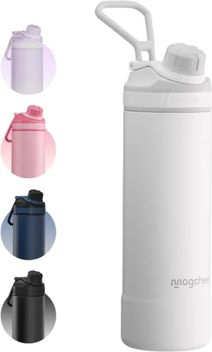 Miniatura 25 de Botella de agua aislada de 24 onzas, acero inoxidable al vacío de doble pared, diseño de boca ancha, botella reutilizable a prueba de fugas
