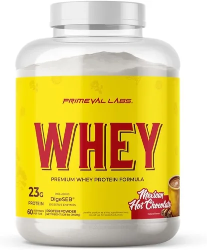 Miniatura 12 de Primeval Labs Pure Whey Protein Concentrate Crecimiento muscular y recuperación Fórmula fácil de mezclar Horchata 20 porciones