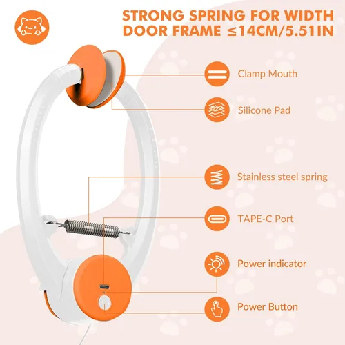 Miniatura 6 de Wortade Juguetes Interactivos para Gatos de Interior, Juguete de Varita con Plumas de Pájaro Volador Eléctrico Automático, Mejor Juguete de Naranja