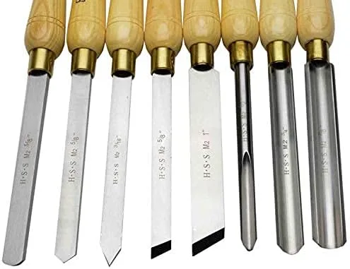 Miniatura 4 de PSI Woodworking LCHSS8 Juego de cincel de torno de madera HSS de 8 piezas