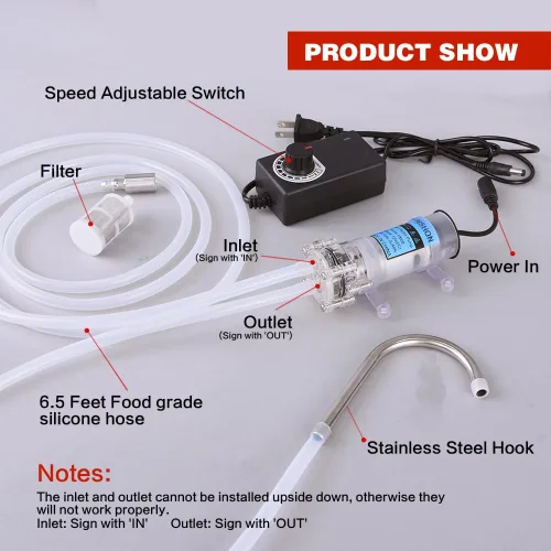 Miniatura 4 de Bomba eléctrica de transferencia de agua doméstica de 110V con velocidad ajustable para máquina de hielo, máquina de café, refrigeración por agua