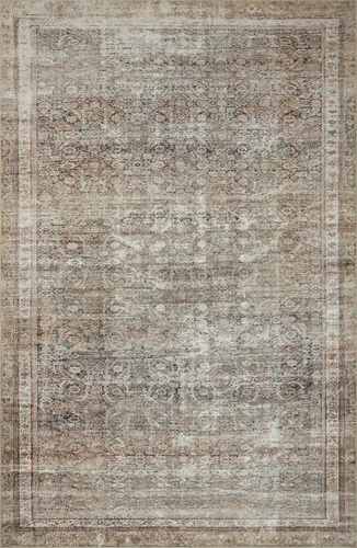 Miniatura 4 de Loloi Chris Loves Julia Jules Collection JUL-06 Denim/Spice 2'-3'' x 3'-9'', 0.13 pulgadas de altura, alfombra decorativa