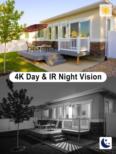 Miniatura 5 de Anpviz Cámara IP 4K PoE al aire libre, Cámara inteligente de torreta de luz dual de 8 MP, detección de humanos/vehículos, lente gran angular