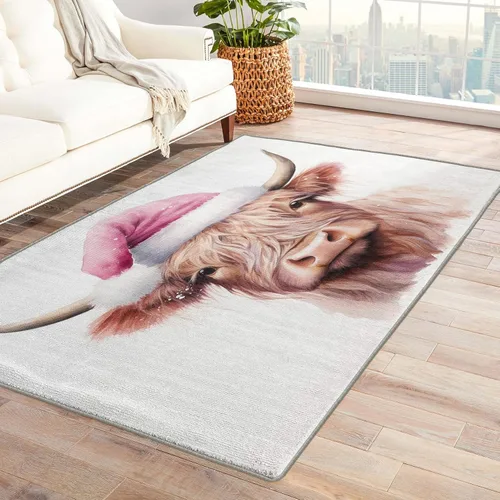 Miniatura 36 de Alfombra de oso de 2 x 3 pies, alfombra de Navidad para entrada, sala de estar, dormitorio, alfombra de animales salvajes, decoración de habitación