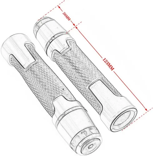 Miniatura 2 de Empuñaduras de manillar de motocicleta para Yamaha FZ-07 FZ-09 FZ1 FZ6 FZ8 motocicleta universal 7/8 pulgadas 0.866 in Agarres extremos tapas