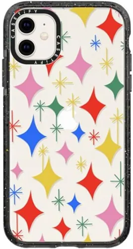 Miniatura 37 de CASETiFY Impact - Funda para iPhone 11 - Flower Power Retro - Negro Transparente