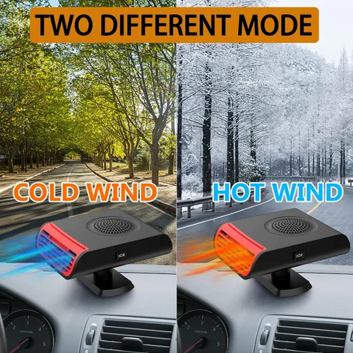 Miniatura 3 de Calentador y descongelador de 12 V - Calentador de coche portátil de 150 W que se conecta al encendedor de cigarrillos, doble función
