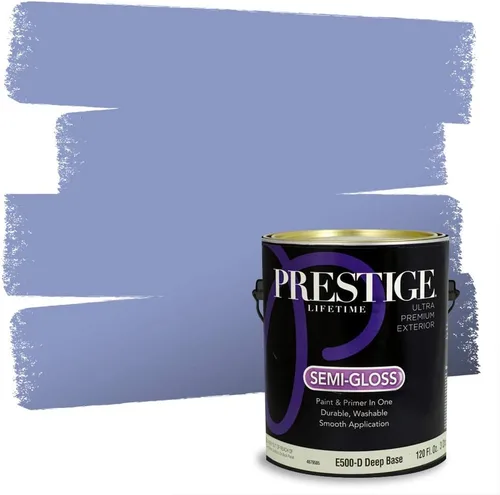 Miniatura 141 de Prestige Paints. - Base y pintura para exteriores en un solo galón, 1 galón. plano, comparable con Sherwin Williams Topsail. SW6799-PCM