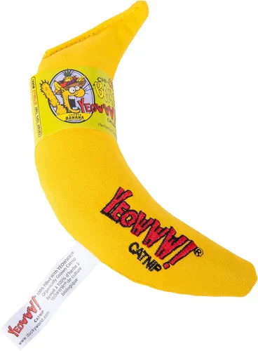 Miniatura 2 de ¡Yeowww! Juguete de Hierba Gatera, Plátano Amarillo