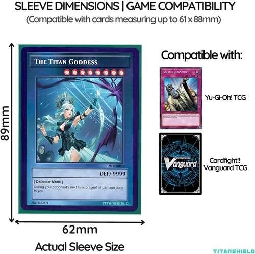 Miniatura 4 de TitanShield (150 mangas) tamaño pequeño japonés, fundas para tarjetas de comercio para Yu-Gi-Oh, Pelea de cartas Vanguard & More Verde