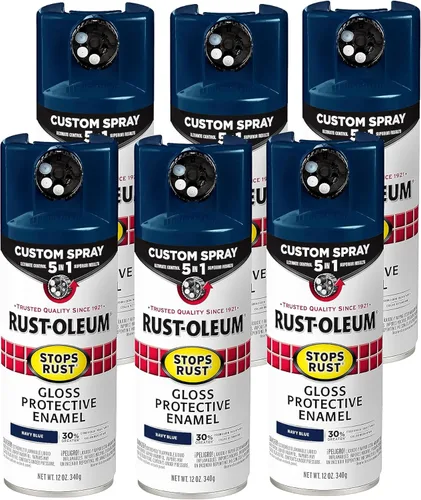 Miniatura 50 de Rust-Oleum 376855 - Pintura en aerosol antióxido personalizada 5 en 1, 12 onzas, color negro mate, (paquete de 1)