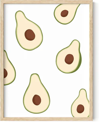 Miniatura 37 de HAUS AND HUES Fruit Art - Imagen de melocotón, decoración de pared de cocina, impresión de baño (marco beige, 24 x 36)
