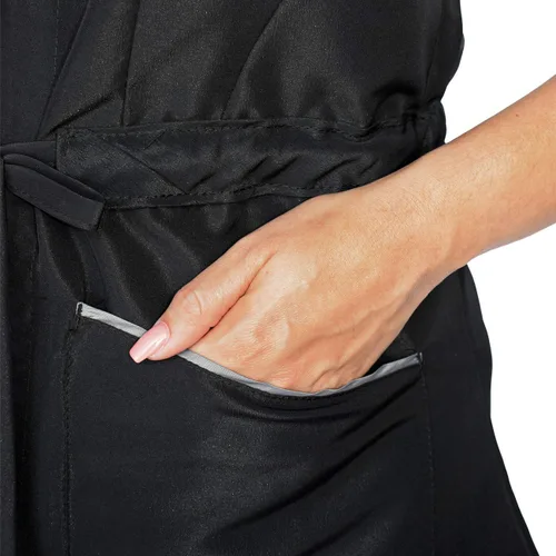 Miniatura 2 de Betty Dain Chaleco Chelsea, mezcla de poliésternailon, diseño contorneado con ribete de contraste y cintura con cordón, bolsillos delanteros