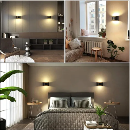 Miniatura 5 de Lightess Lámpara de pared LED interior regulable, luces de pared modernas de 12W, iluminación de pasillo cálida para sala de estar, dormitorio