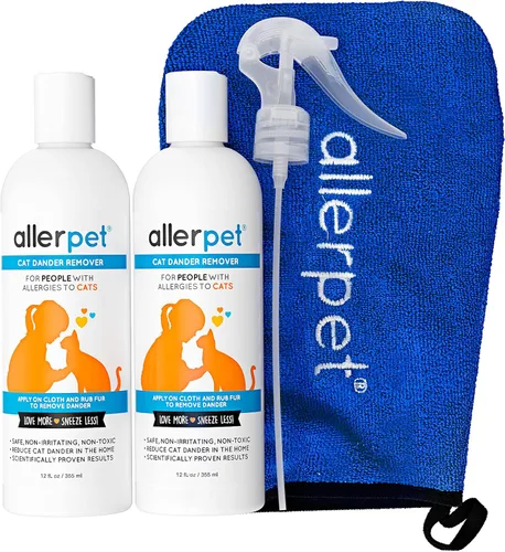 Miniatura 9 de Allerpet Removedor de Caspa de Gato Libre de Aloe Vera - Alivio de Alergias por Caspa de Mascotas, Alivio de Alergias Natural y Seguro para Gatos