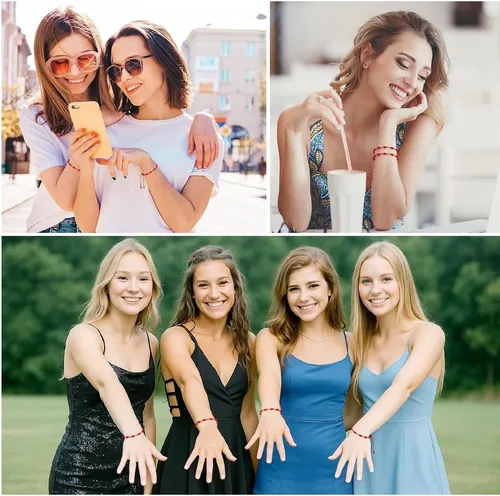 Miniatura 14 de Pulsera de protección con 7 nudos de protección, pulseras ajustables para mujer