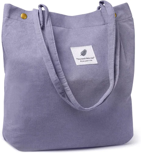 Miniatura 15 de Ndeno Bolsas de mano para mujer, bolsa de hombro de pana con bolsillo interior para trabajo, playa, almuerzo, viajes, compras, bolsos
