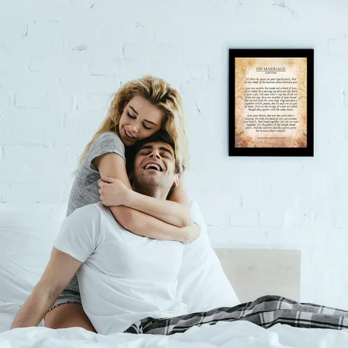 Miniatura 4 de Sobre la impresión artística del poema del matrimonio – 8 x 10 sin marco Kahlil Gibran cita – Regalo romántico de boda para parejas, elegante arte