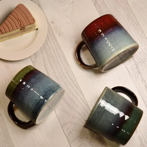 Miniatura 7 de Taza de café grande de cerámica, taza de té para oficina y hogar, tazas de café de cerámica hechas a mano, 16.5 onzas, aptas para lavavajillas
