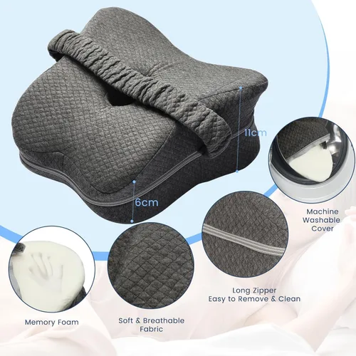 Miniatura 4 de Almohada de rodilla para dormir de lado, almohada larga de pierna de rodilla de 13.8 pulgadas para dormir de lado, almohada de espuma viscoelástica