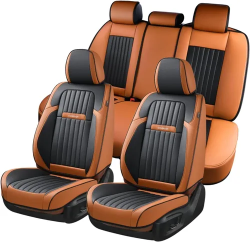 Miniatura 22 de Coverado Fundas de Asiento Delantero para Automóvil, 2 Piezas Fundas de Asiento de Cuero para Automóviles, Protector de Asiento de Automóvil Solo