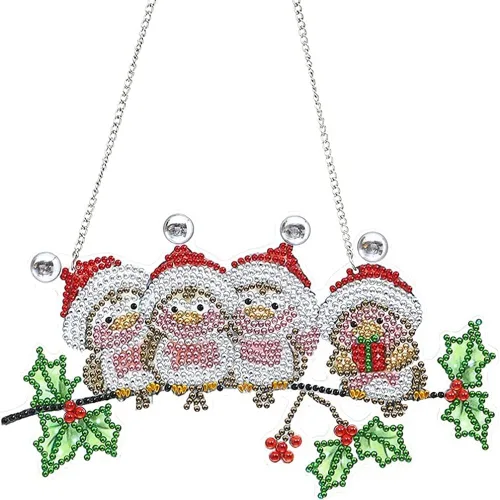 Miniatura 9 de YEESAM ART Kit de decoración de Navidad con diamantes de imitación 5D, cesta de flores de mariposa de 7.5 x 9.1 in, arte de diamantes de imitación