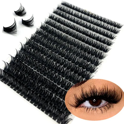 Miniatura 23 de 30D/40D/50D/60D/80D Pestañas de visón 280 Paquetes Extensión de pestañas naturales 3D Rusia Volumen Individual Pestañas en racimo Maquillaje