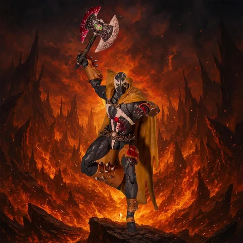 Miniatura 6 de McFarlane Toys Mortal Kombat Spawn Bloody Classic - Figura de acción de 7 pulgadas con accesorios