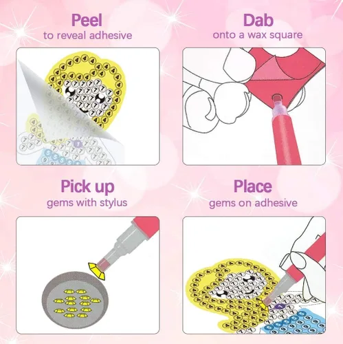 Miniatura 4 de Artes y manualidades para niños de 8 a 12 años – Haz tus propios llaveros GEM – Kit de pintura de diamantes 5D por números, para niñas de 3 a 5 4 a