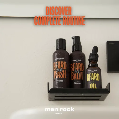 Miniatura 7 de Men Rock Bálsamo calmante para barba - Oak Moss - Acondicionador para barba sin enjuague para hombres - Productos para el cuidado de la piel