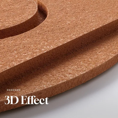 Miniatura 4 de Juego de arte abstracto redondo con textura 3D, 3 piezas, esculturas geométricas bohemias modernas y minimalistas para paredes, pinturas verdes