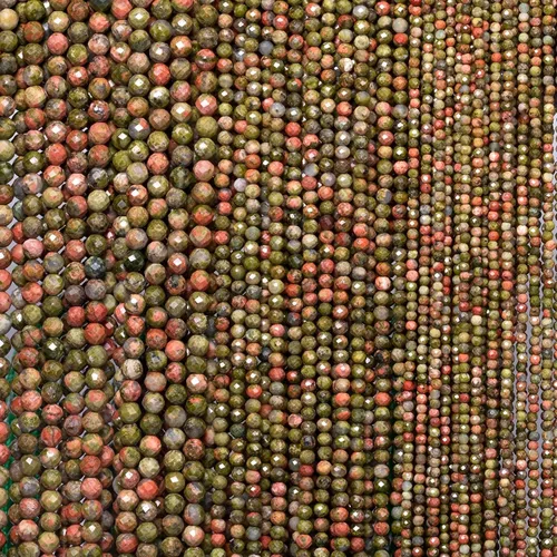 Miniatura 19 de 180 piezas 2mm Cuentas de piedras preciosas de turquesa africana natural facetada redonda suelta para hacer joyas