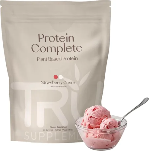 Miniatura 12 de TRU Supplements Proteína en polvo a base de plantas, BCAA, EAA, 0.71 onzas de arroz integral vegano y proteína de guisante, 100 calorías, 27