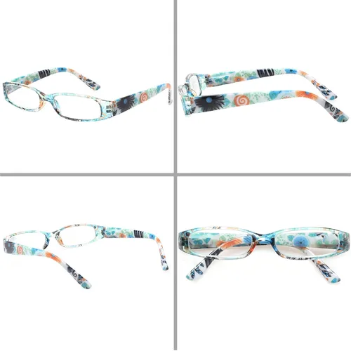 Miniatura 3 de Kerecsen Gafas de lectura para mujer, 4 pares de lectores de bisagra de resorte a la moda paquete de 4