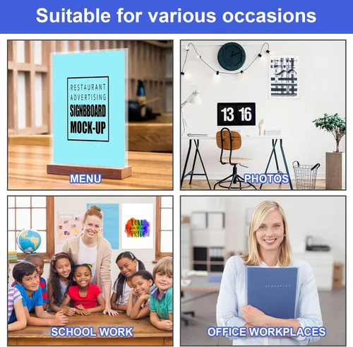 Miniatura 6 de Teling 25 protectores rígidos de impresión de 8 1/2 x 11 pulgadas, fundas rígidas transparentes para páginas de papel de plástico, cubierta de hoja